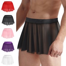 Mens Elastic Mesh Ruffled