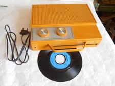 Vintage Lansay Super T220 Mange Disque handbag Record player 45rpm France 1970s