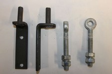 Wrought iron gate hinges with
