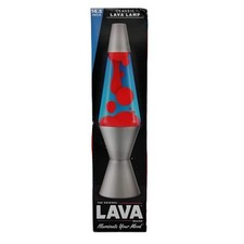 Classic Lava®︎ Lamp 14.5 Inch Red And Blue Silver Base 2120