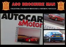 VINTAGE AUTOCAR & MOTOR 1992 CALANDER CLASSIC CAR PICTURES IMAGES LOTUS CARLTON
