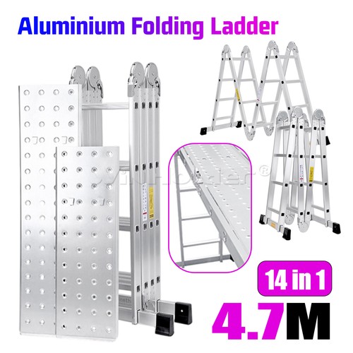 Large folding ladder work - 4.7m,