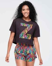 Zumba Funscape Crew Neck Crop