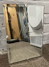 Art Deco Wall Mirror Hanging Bevelled Edge 