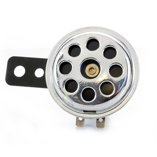 12v bike klaxon small chrome - small,