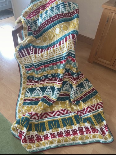 Crochet holiday blanket - crochet, throw