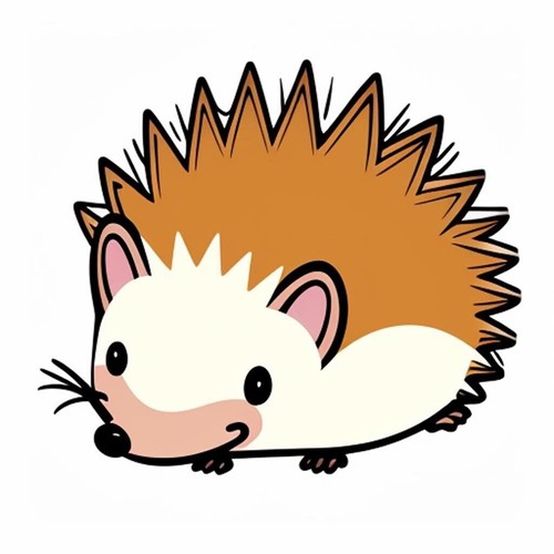 Cute african pygmy hedgehog - african,