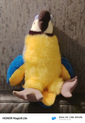 Blue and gold macaw plush - and,
