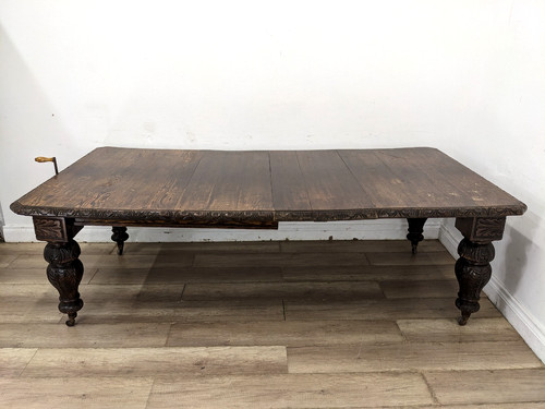 Dining table antique oak - table,