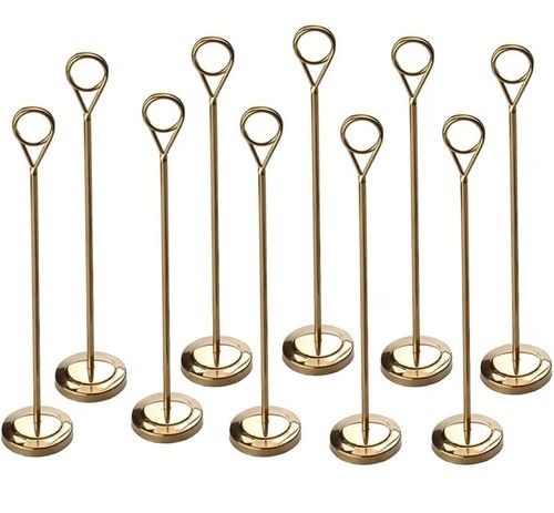 10x gold table number - gold, holders