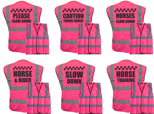 Horse riding vis pink - horse,