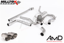 Milltek Suzuki Swift Sport 1.4 Cat Back Exhaust Non Res Titanium Trims SSXSZ10