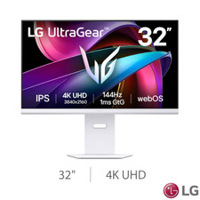 LG Ultragear 32 Inch 4K Ultra HD 144Hz IPS Smart Gaming Monitor, 32G810SA-W