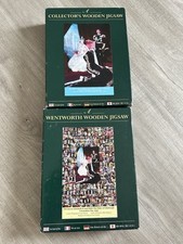 2 x Wentworth Wooden Jigsaw puzzles Queen Elizabeth & Duke Coronation 