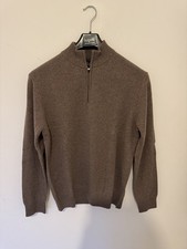 Hackett Malt Beige Lambswool Quarter Zip Jumper XL BNWT RRP £160