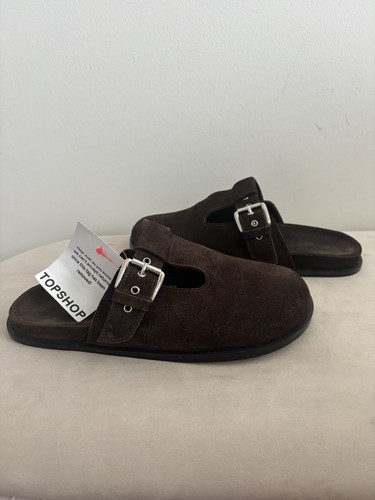 Topshop chocolate suede - , clogs