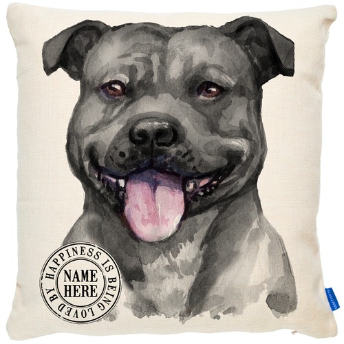Personalised staffy cushion - staffy,