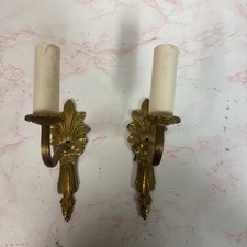 Pair of Vintage Single Brass