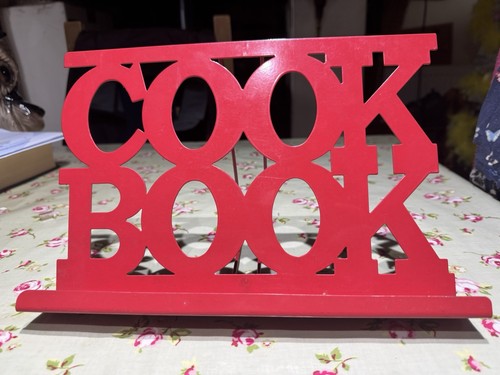 Cook book stand holder - book, red