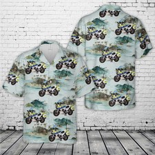 Icelandic Police Logreglan Yamaha JR1300P police motorcycle Hawaiian Shirt