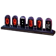 LED Nixie Tube Clock IPS Color Screen Digital Clock DIY Analog Digital Tube
