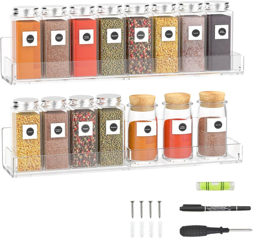 Acrylic spice rack wall - rack, mount