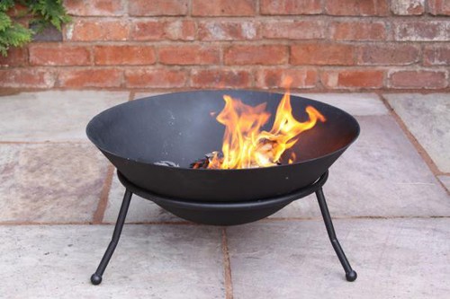 Large cast iron fire bowl - large,