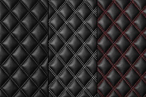 Leatherette fabric stitched - fabric,