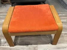 IKEA Poang Footstool & orange cover
