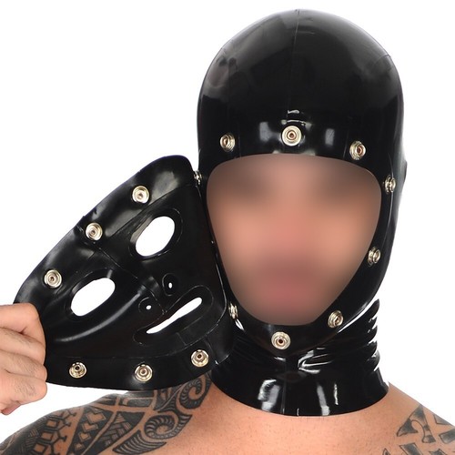 Men latex rubber hood - latex, with