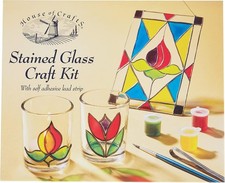 House Of Crafts Stained Glass Craft, Single Craft Kit Set, Multicoloured