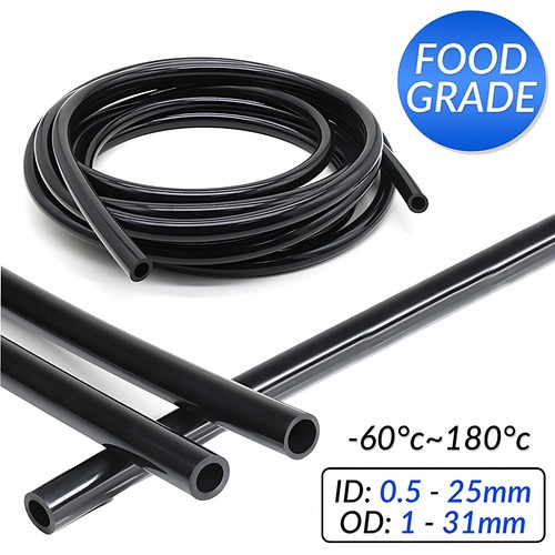 Black food grade - silicone, tube