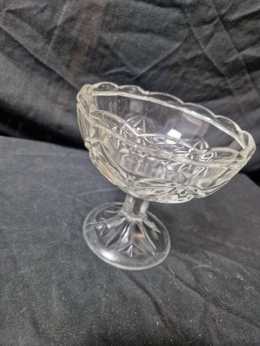 Large vintage glass sundae - glass,