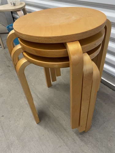 Alvar aalto style stools - alvar, set
