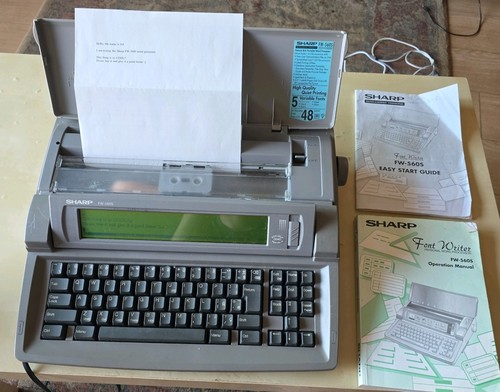 Sharp type writer word - sharp, writer/word