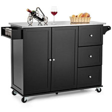 Kitchen Island 2-Door Storage