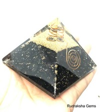 Black Tourmaline Protection Stone Healing Orgone Orgonite Large Gemstone Pyramid