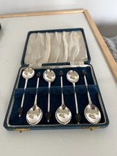 CASED SET OF 6 SILVER PLATED