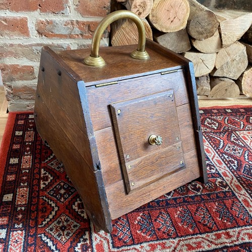 Antique wood brass log - wood,