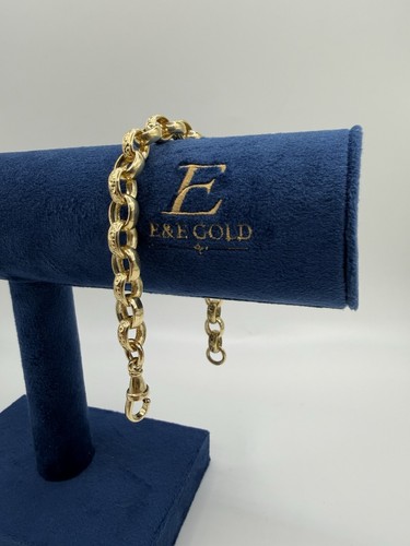 9ct gold belcher bracelet - 9ct,