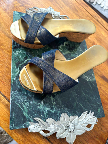 Jimmy choo blue metallic - jimmy,