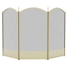 Ingleton Fire Screen/Spark Fire Guard Metal Brass