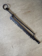 Old Black Wrought Iron Fireplace Rack 18th Century Vintage