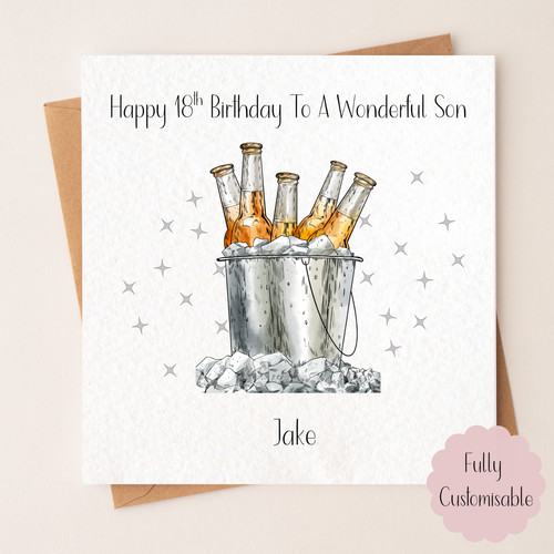Male birthday card beer - birthday, card,