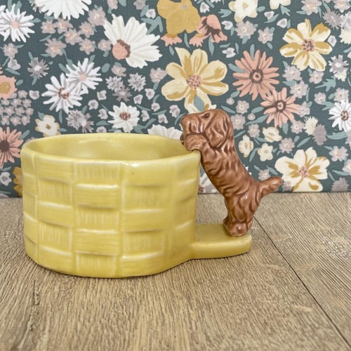 Sylvac posy basket - posy, dog