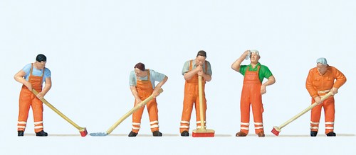 Preiser 10713 street cleaners - street,