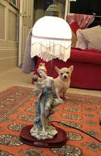 Juliana Collection / Crosa Lamp Woman and Child Beaded Lamp Shade Artistic Lamp