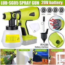 For Ryobi Spray Gun Cordless Fence Wall Paint Sprayer Electric Auto Airbrush