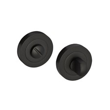 Matte Black Bathroom Lock Thumb Turn & Release