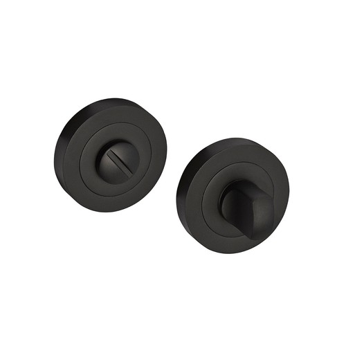 Matte black bathroom lock - matte,